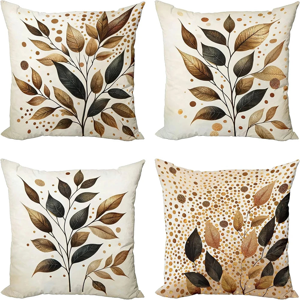 Leaf Shadows Cushion Cover - handmade