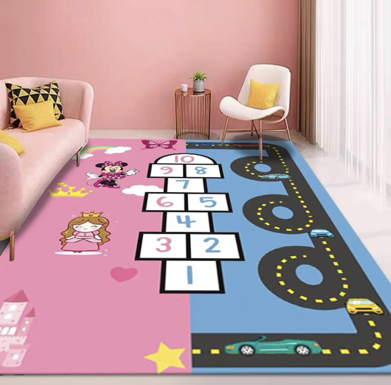 Cartoon Hopscotch Play Mat - handmade