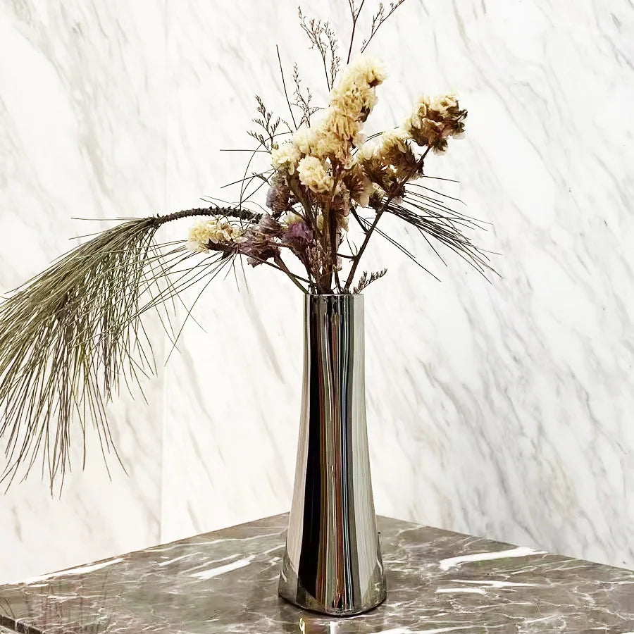 Stainless Steel Flower Vase - handmade
