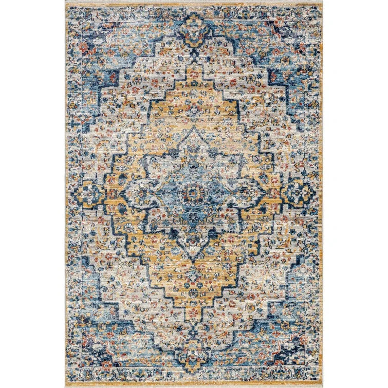 Retro Bohemian Living Rug - handmade