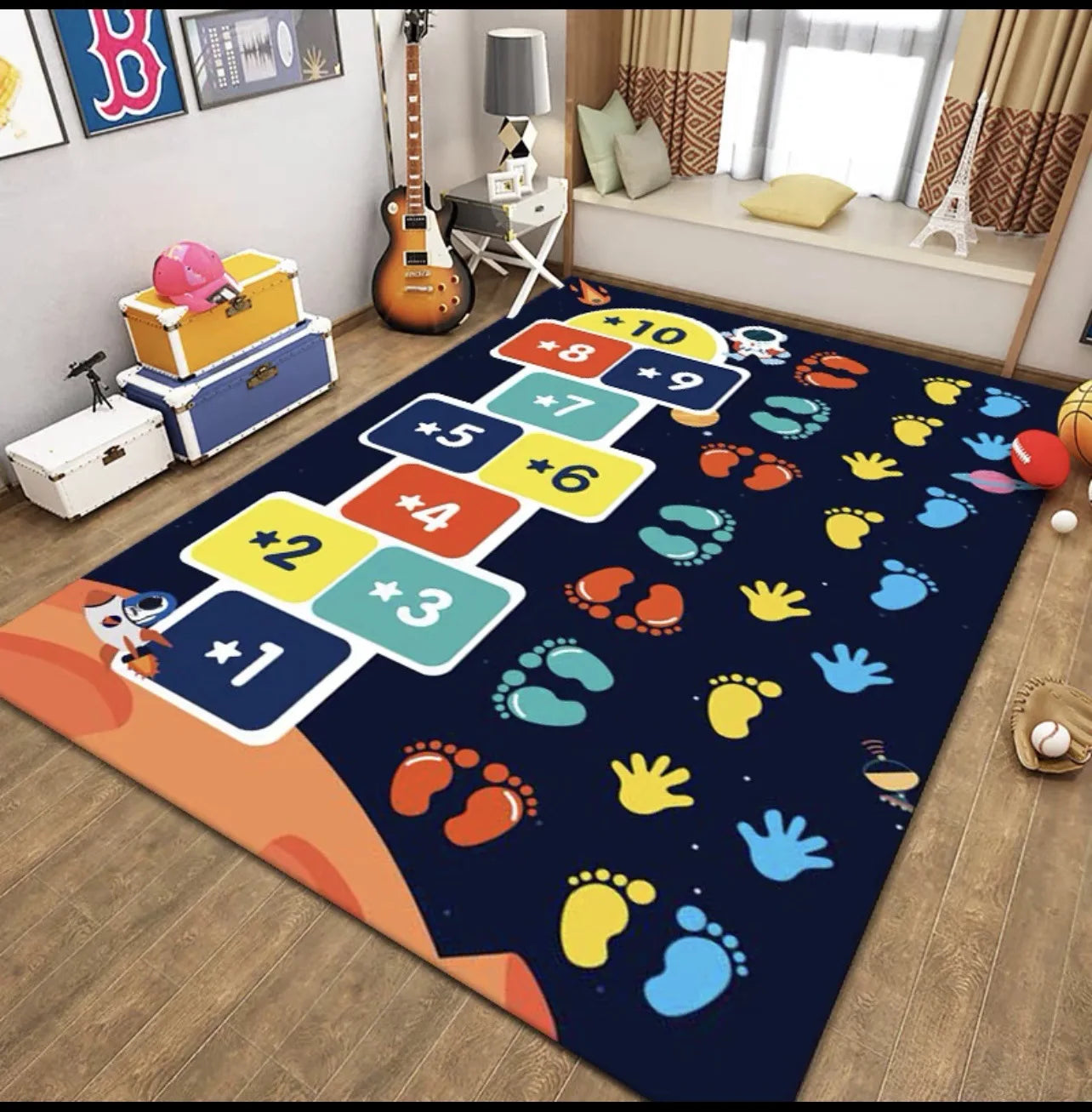 Cartoon Hopscotch Play Mat - handmade