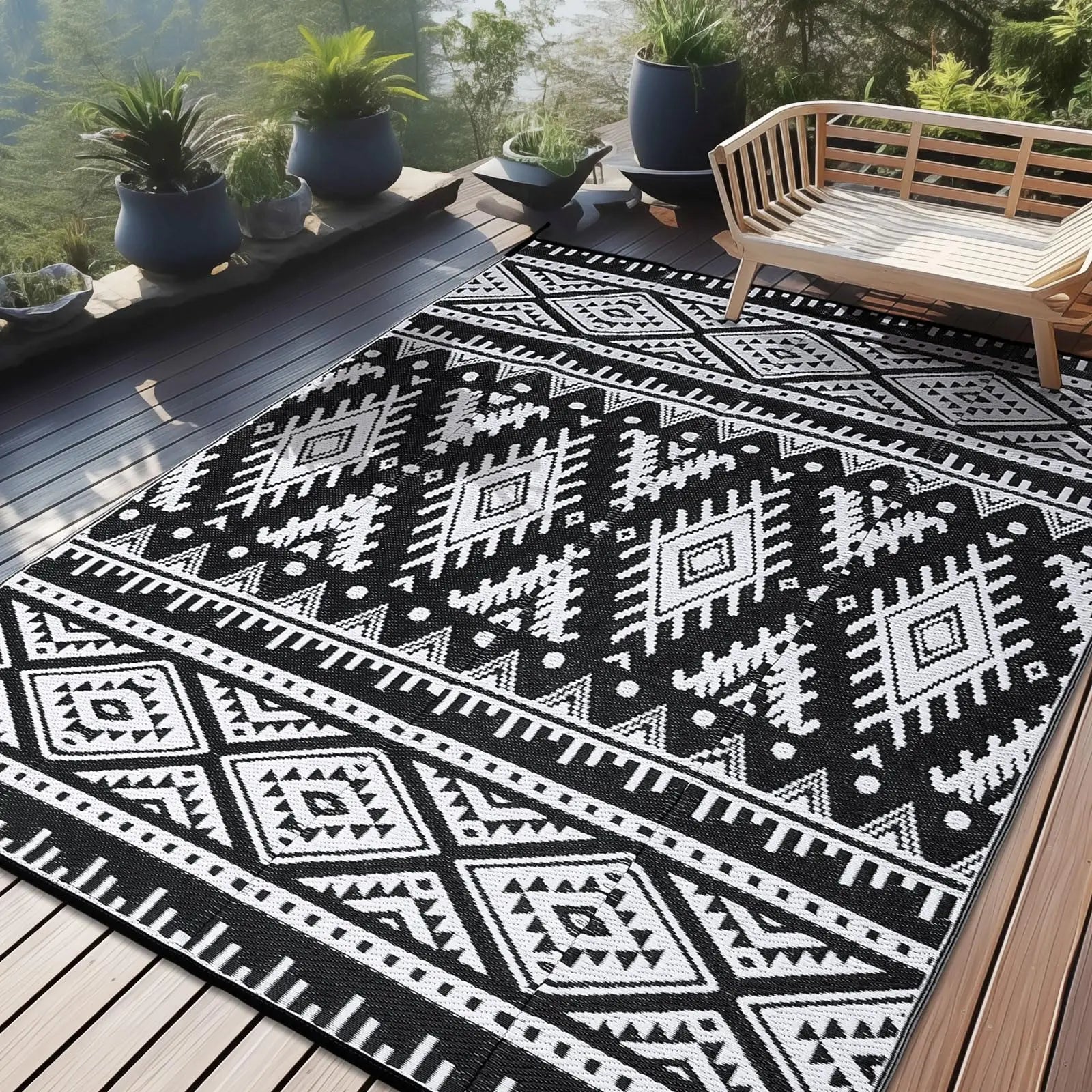 Waterproof Outdoor Rug - handmade
