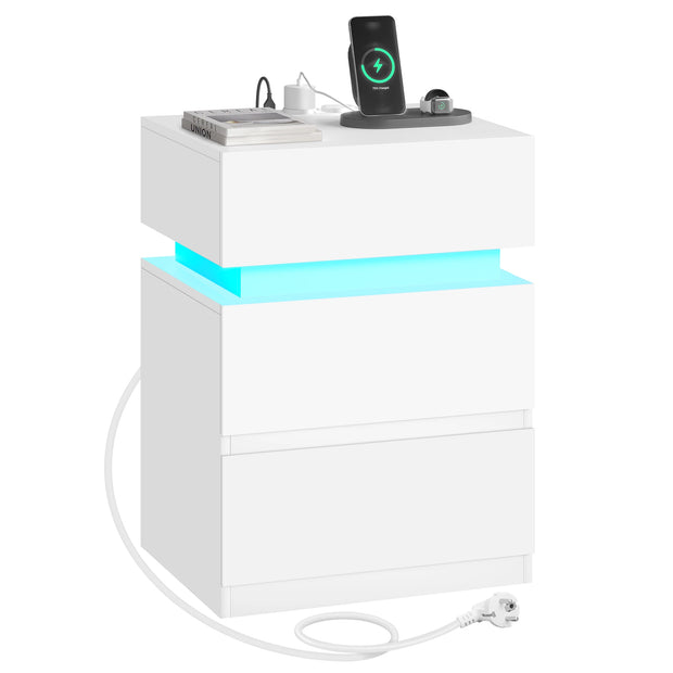 LED Bedside Table Nightstand - handmade