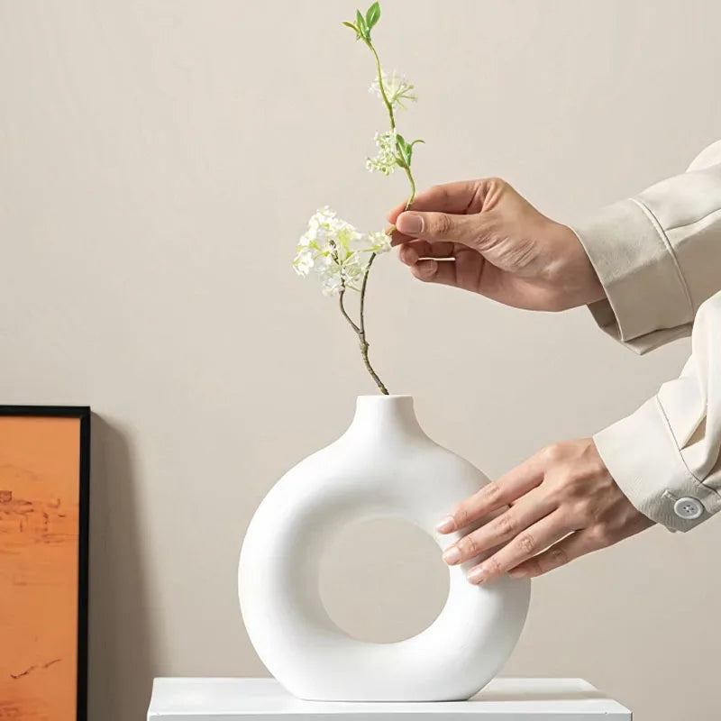 Donut Shape Vase - handmade