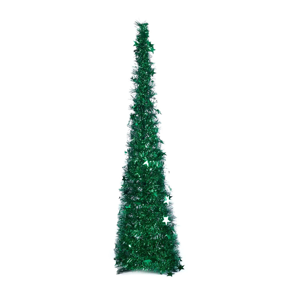 Collapsible 1.2M Pop Up Tinsel Christmas Tree - handmade