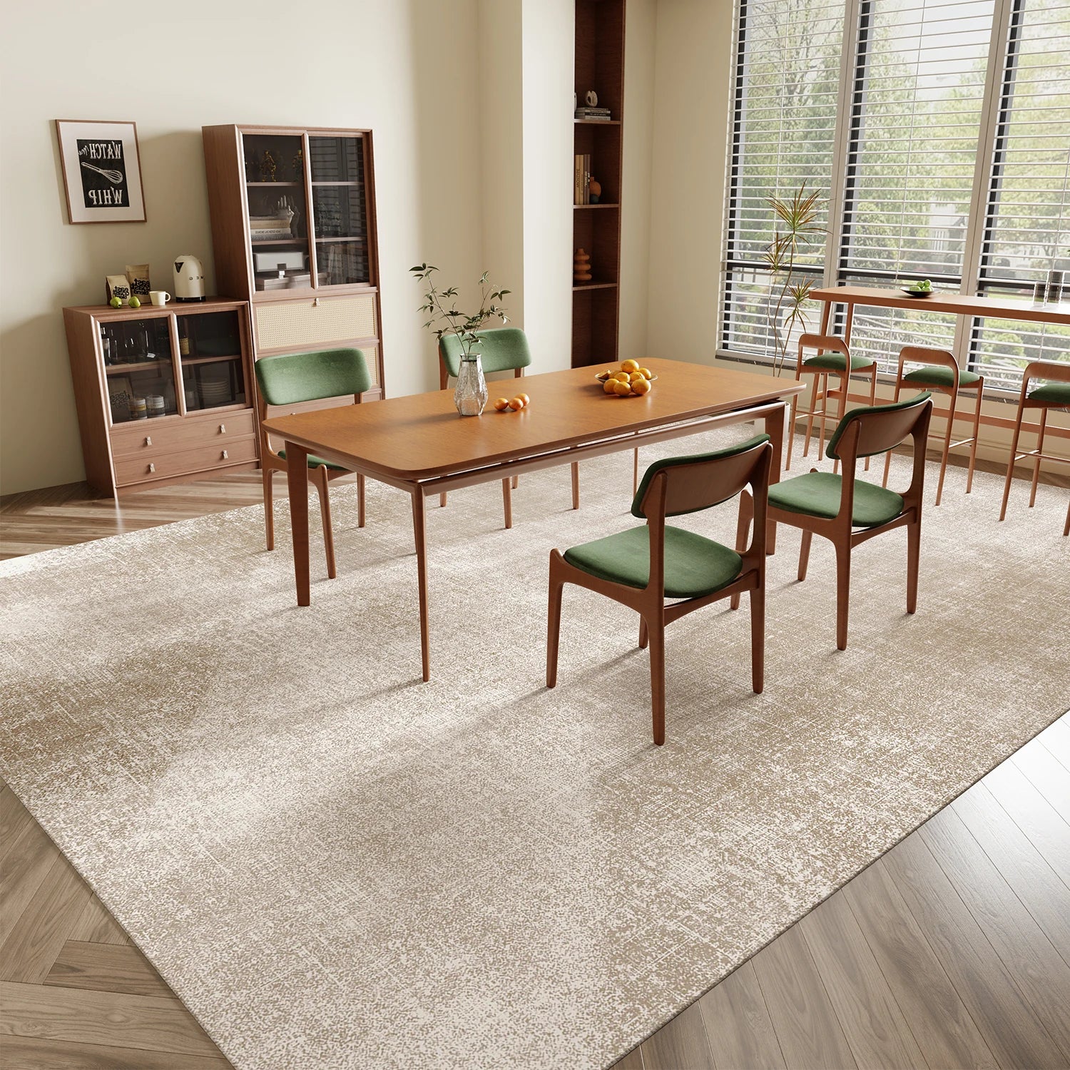 Washable Ornate Floor Rug - handmade