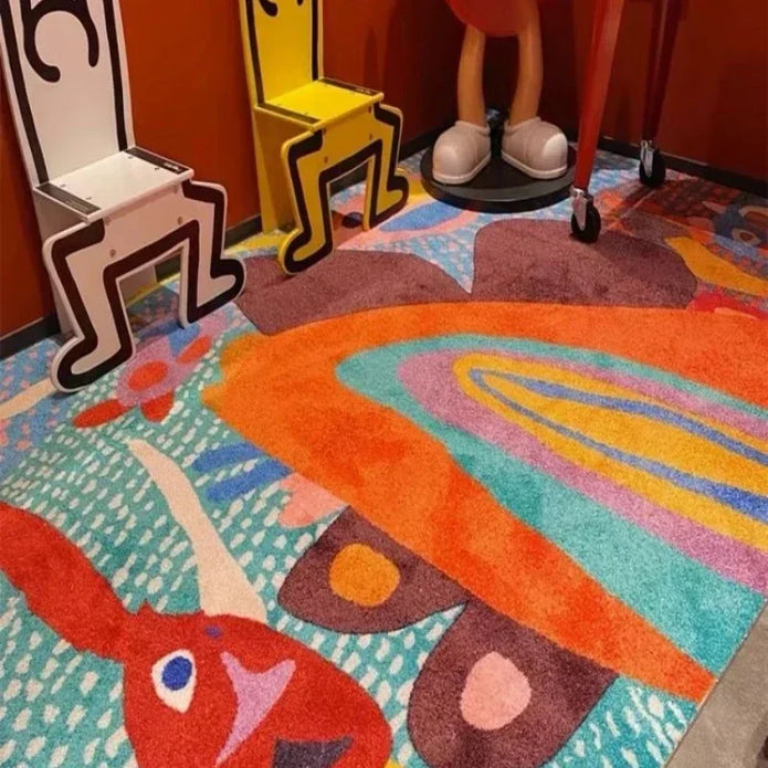 Creative Graffiti Large Area Rug - handmade