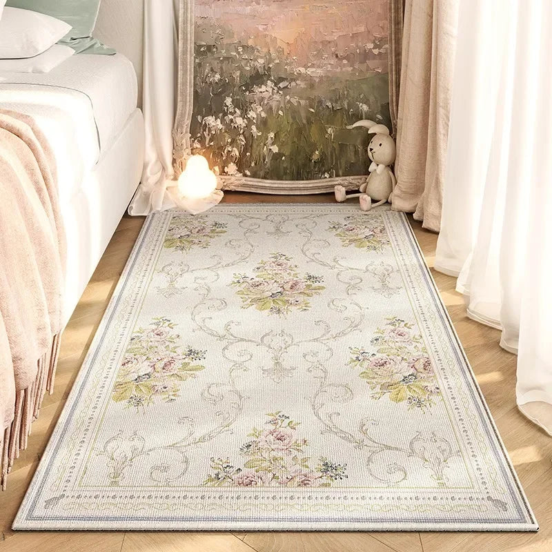 American Retro Flower Bedroom Rug - handmade