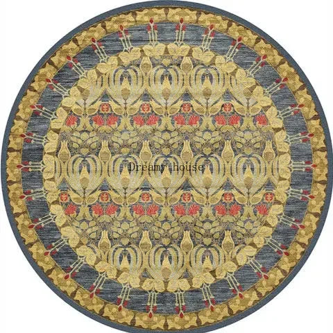 Retro Boho Round Area Rug 2 - handmade
