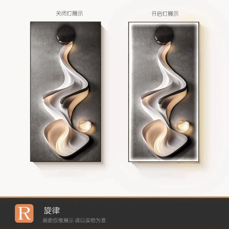 Crystal Painting LED Wall Lamp - handmade