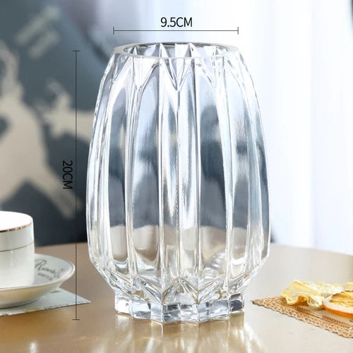 Transparent Glass Vase - handmade