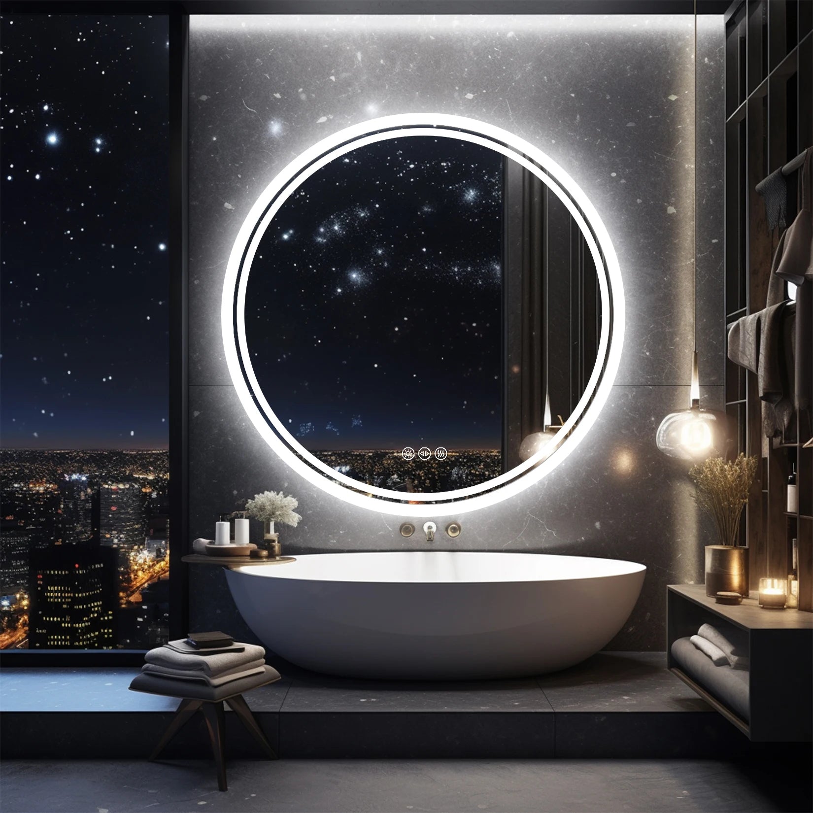 LED Backlit Bathroom Mirror - handmade