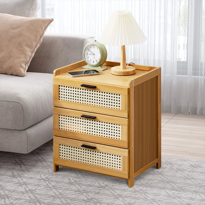 Wooden Bedroom Nightstand Cabinet - handmade