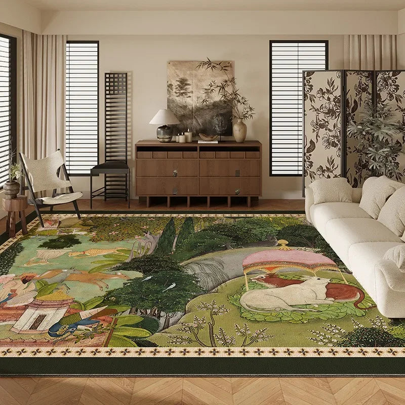 Abstract Art Living Room Rug - handmade