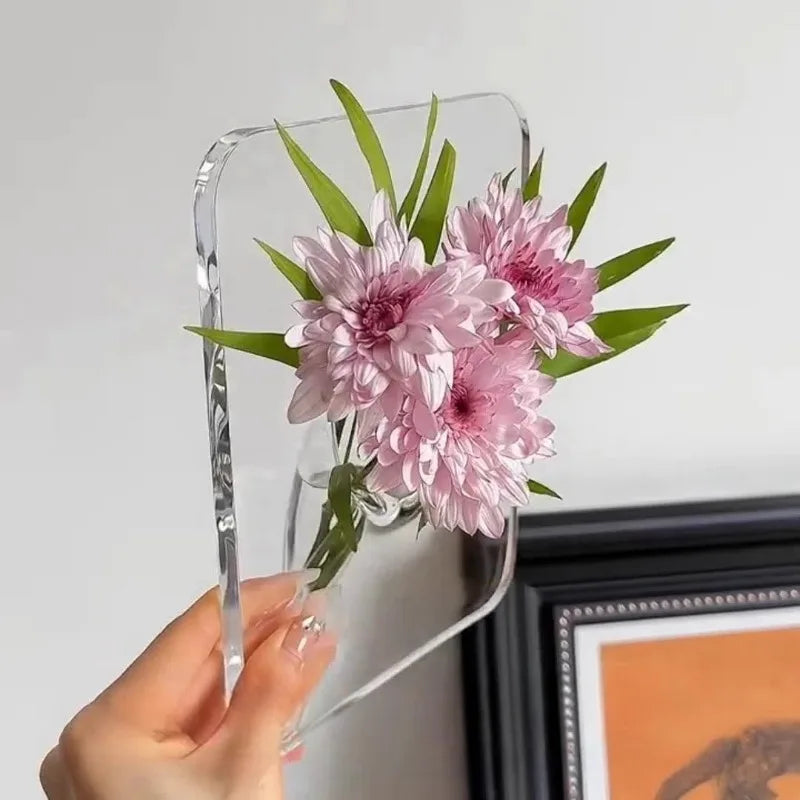 Acrylic Photo Frame Vase - handmade