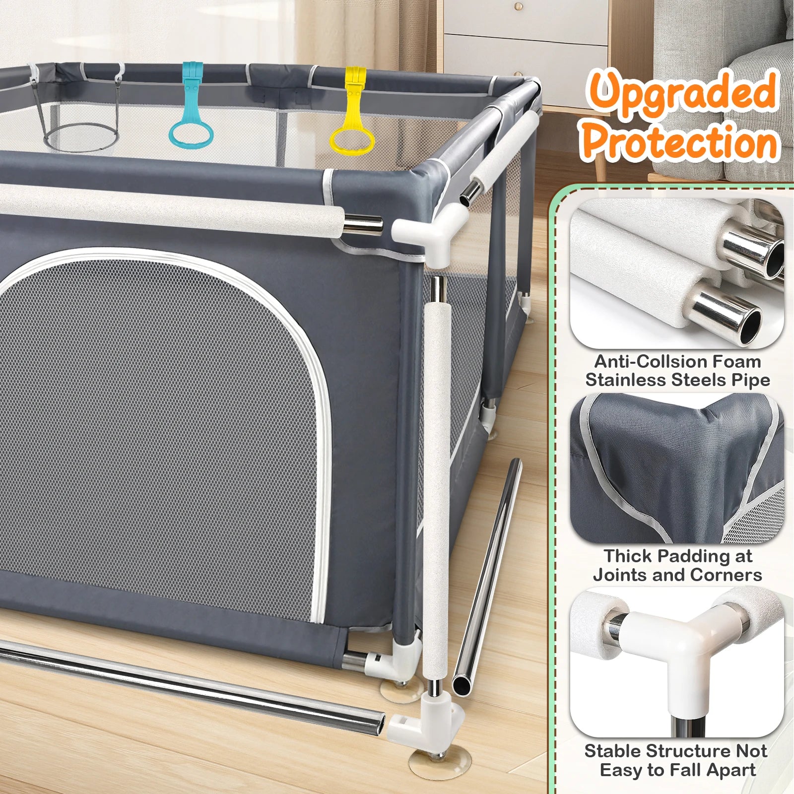 Safe Indoor & Outdoor Play Yard - handmade