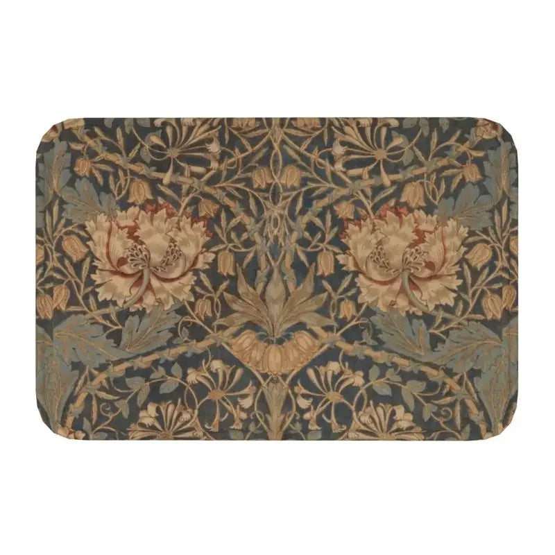 William Morris Floral Doormat - handmade