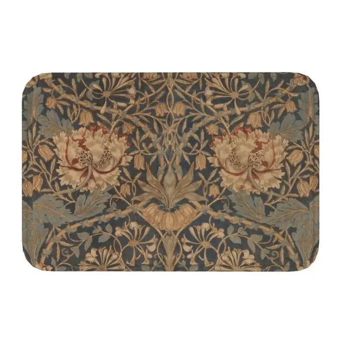 William Morris Floral Doormat - handmade