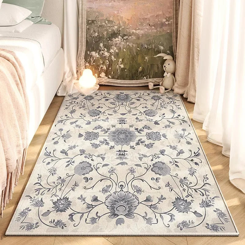 American Retro Flower Bedroom Rug - handmade