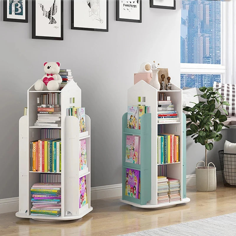 Rotating Kids Bookshelf - handmade