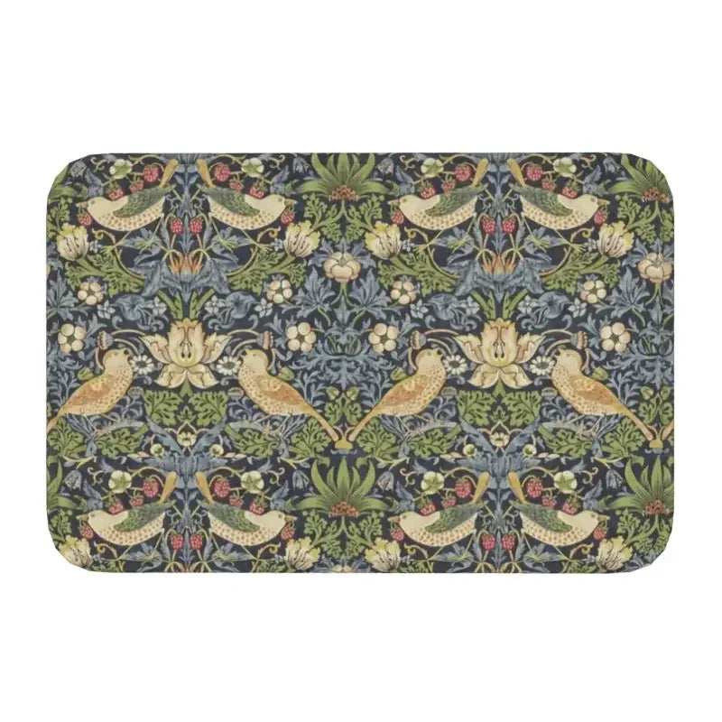 William Morris Floral Doormat - handmade
