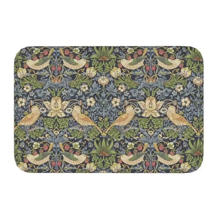 William Morris Floral Doormat - handmade