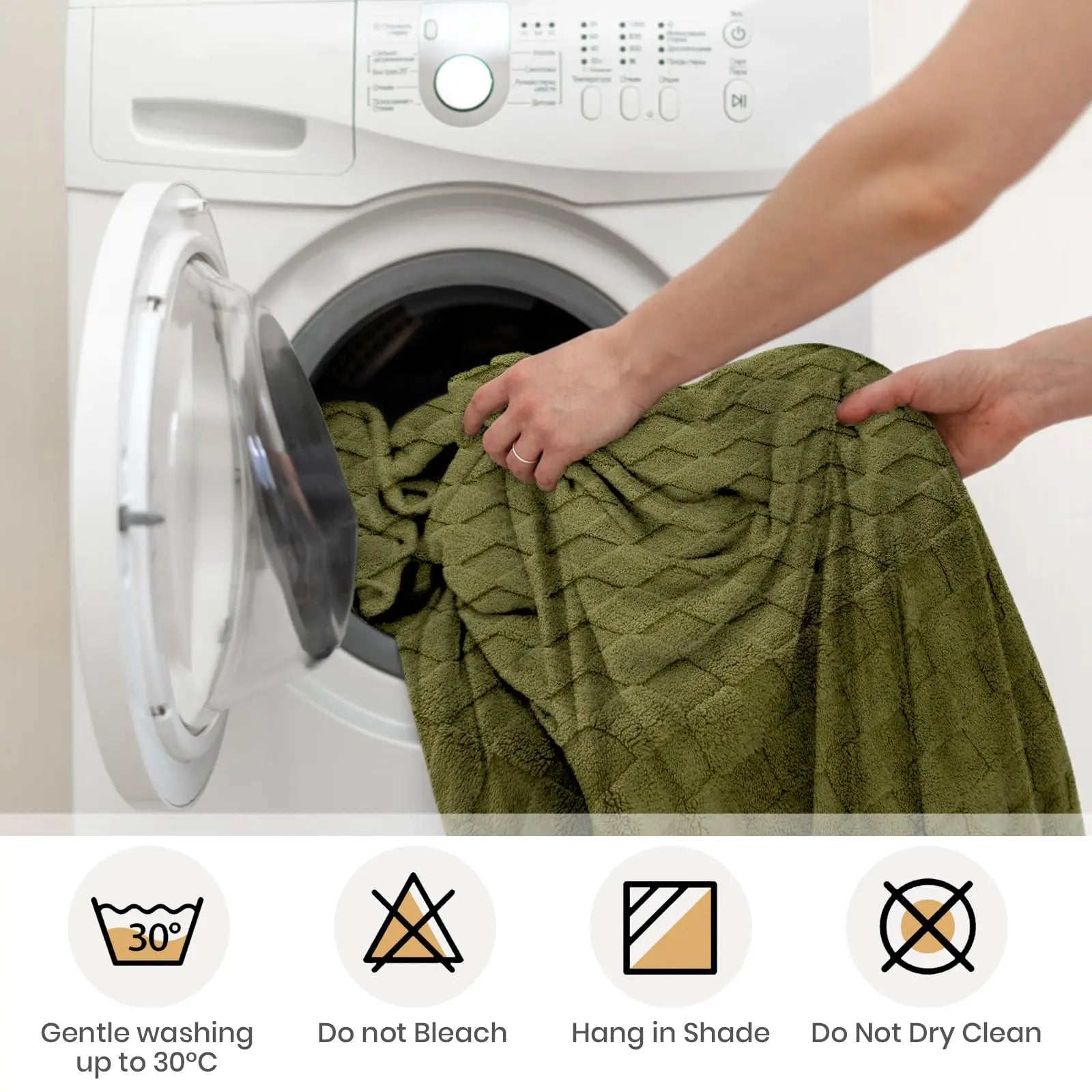 Cosy Fleece Sofa Throw Blanket - handmade