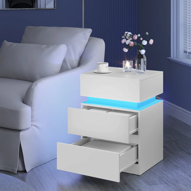 LED Bedside Table Nightstand - handmade