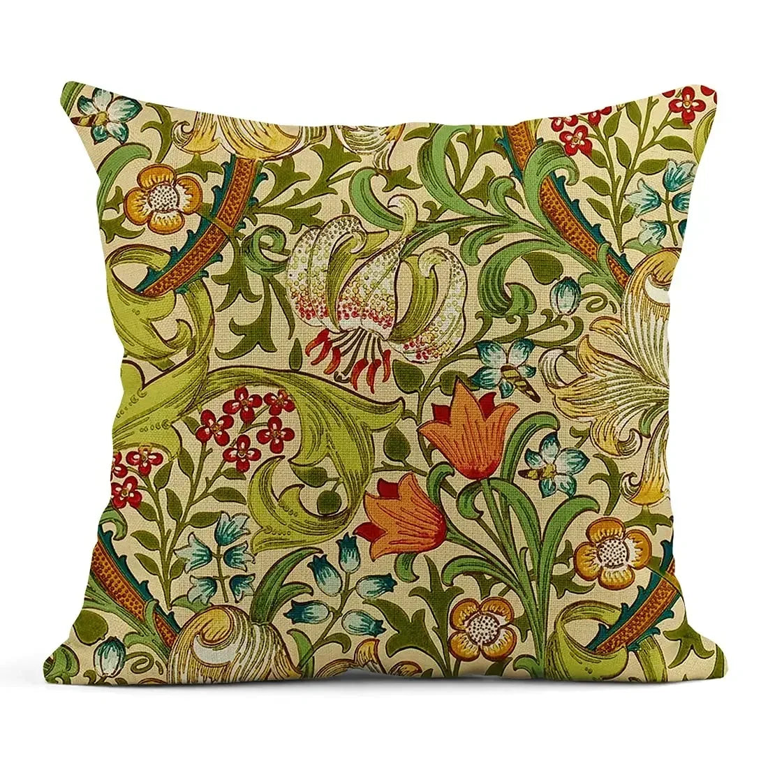 Vintage Flower Pillow Cover - handmade