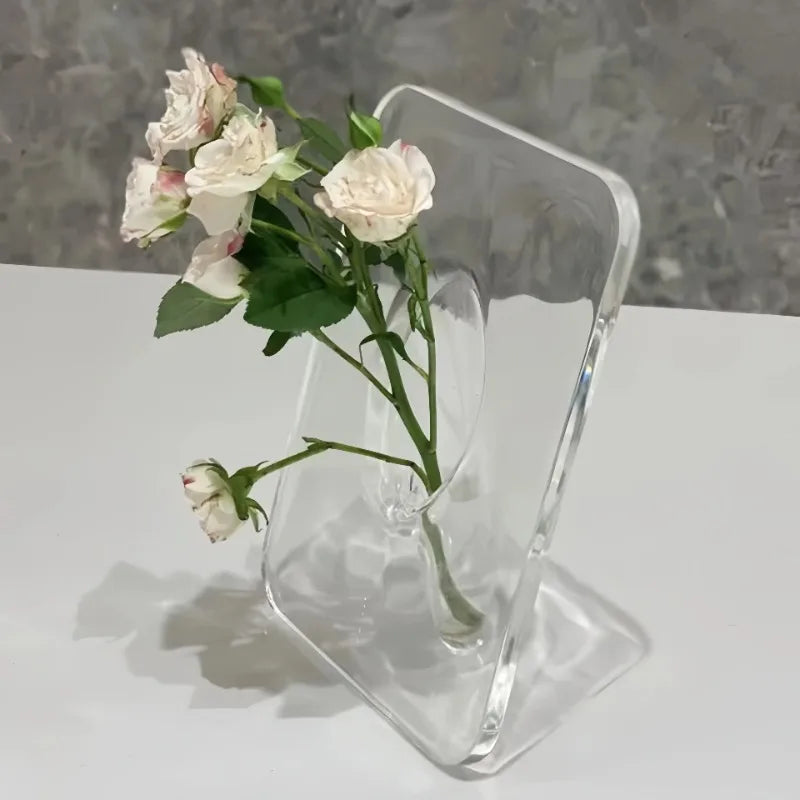 Acrylic Photo Frame Vase - handmade