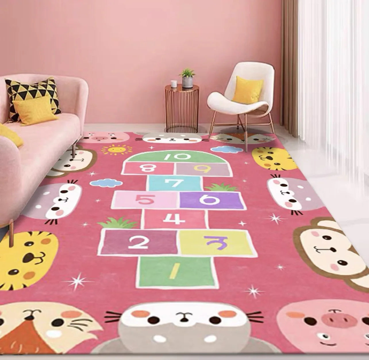 Cartoon Hopscotch Play Mat - handmade