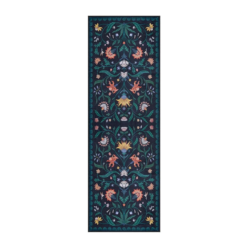 Bohemian Floral Hallway Runner Rug - handmade
