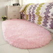 Oval Furry Plush Carpet - handmade