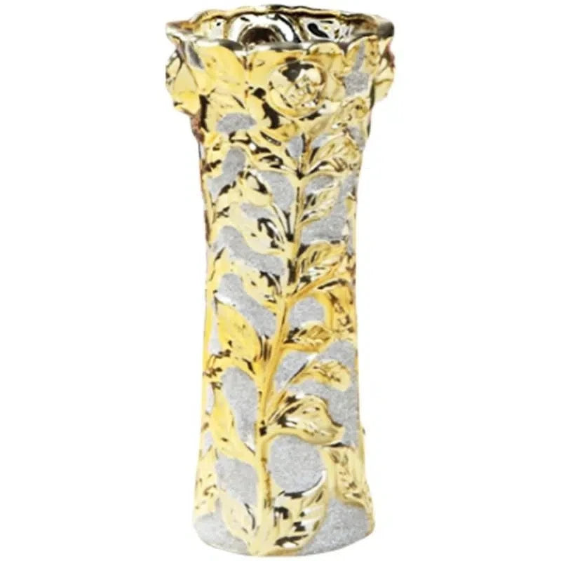 Gold Ceramic Vase - handmade