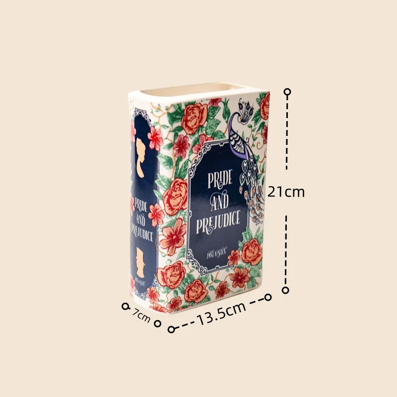 Ceramic Book Vase - handmade