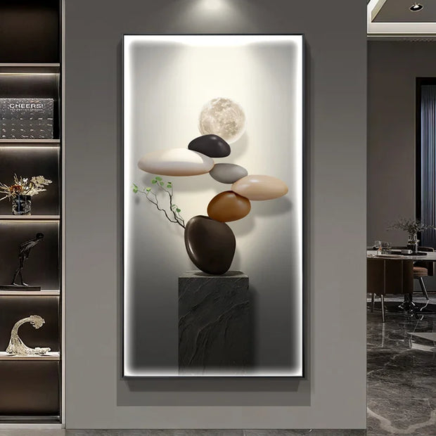 Crystal Painting LED Wall Lamp - handmade