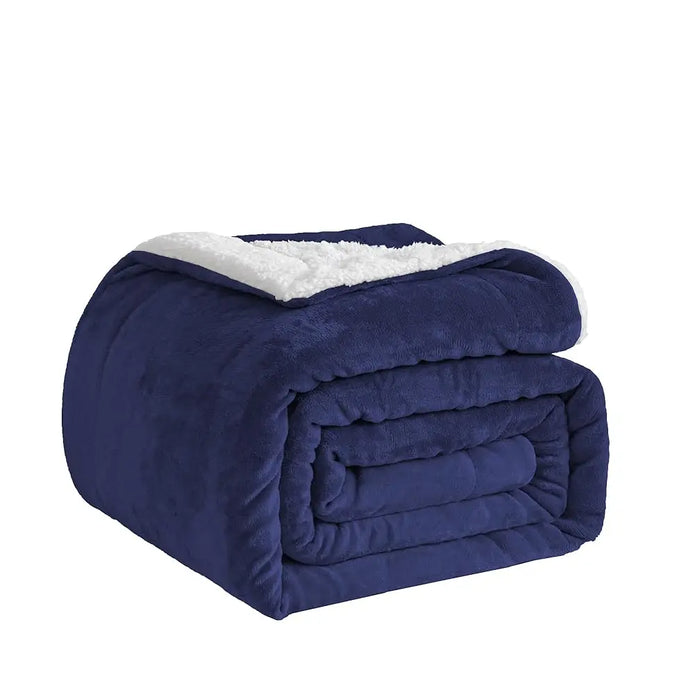 Reversible Fleece Throw Blanket - handmade