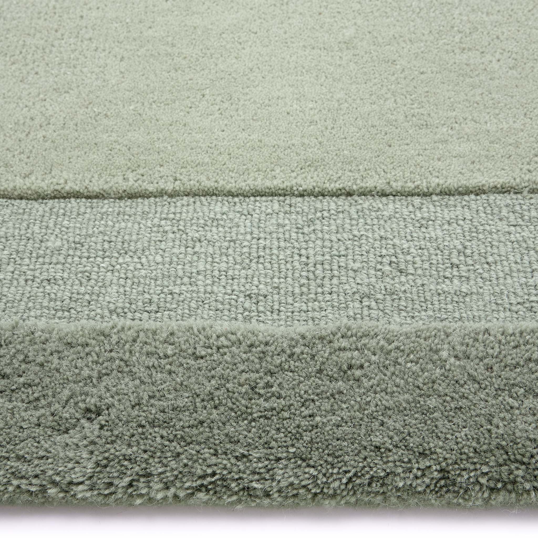 Origins Stacked Border Soft Green - handmade
