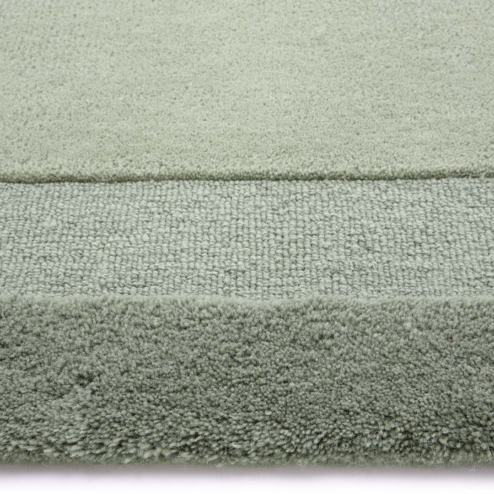 Origins Stacked Border Soft Green - handmade