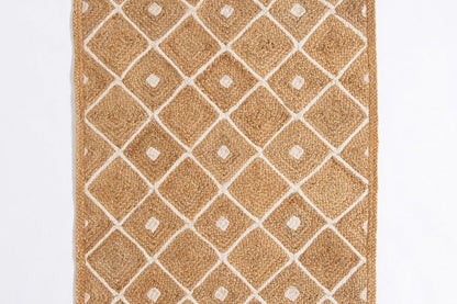 Prestbury Hand Braided Natural Jute Diamond