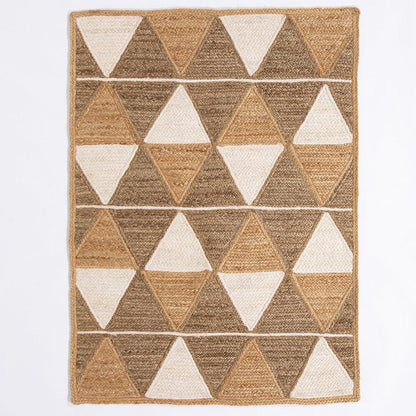 Prestbury Natural Jute Hand Braided Geometric Rug (Indoor/Outdoor)