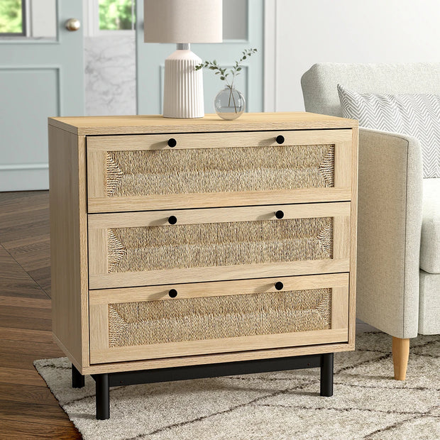 Woven Drawer Accent Cabinet - handmade