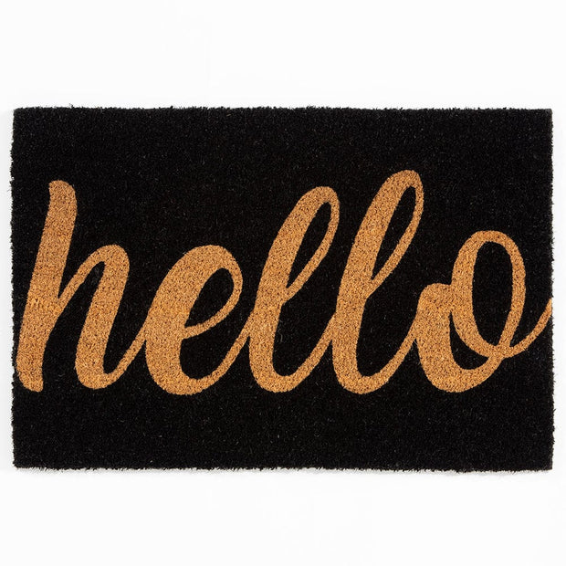 Astley Printed PVC Backed Coir 40x60cm Printed Hello Doormat RUGS_and_MORE 5060623078850