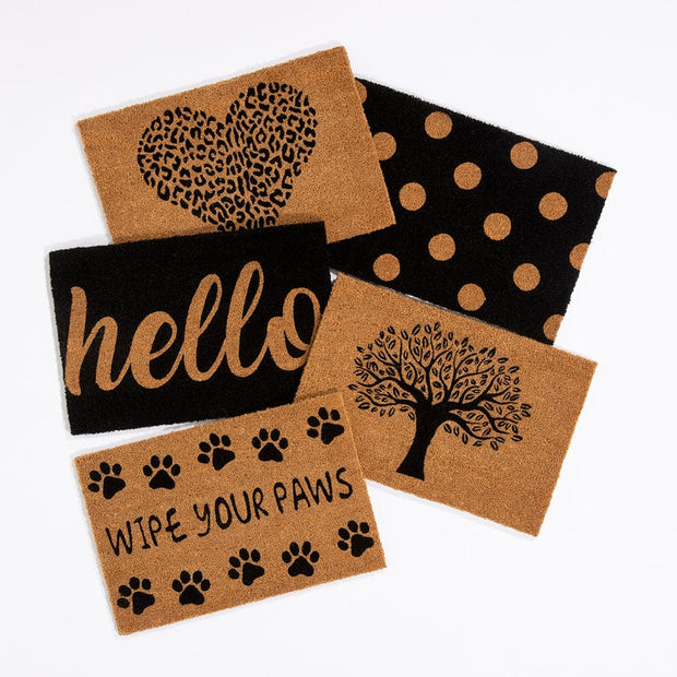 Astley Printed PVC Backed Coir 40x60cm Printed Hello Doormat RUGS_and_MORE 5060623078850