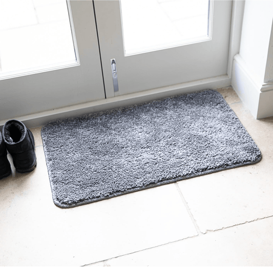 BEST SELLER Grey Washable Shaggy Doormat 57x100cm - Non Slip Door Mat - Suitable for Pets 57x100 cm / Grey RUGS_and_MORE A00020193C