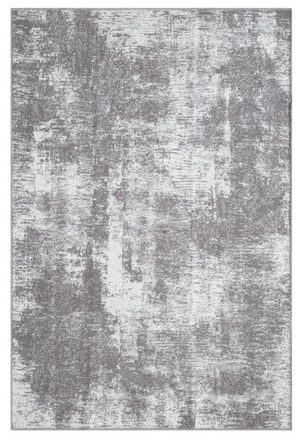 BEST SELLER Washable Abstract Design Rug 80x150 cm / Light Grey / Chenille Backing: 50% TPR + 50% Cotton RUGS_and_MORE 5061020642064