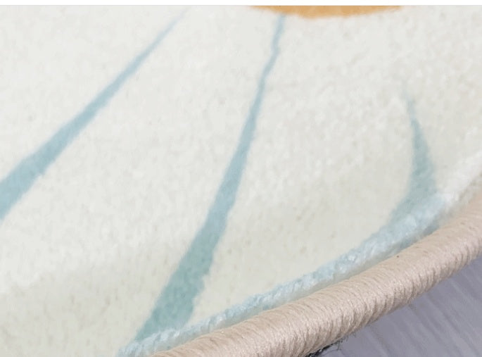 Cartoon Round Bedroom Rug - handmade 0