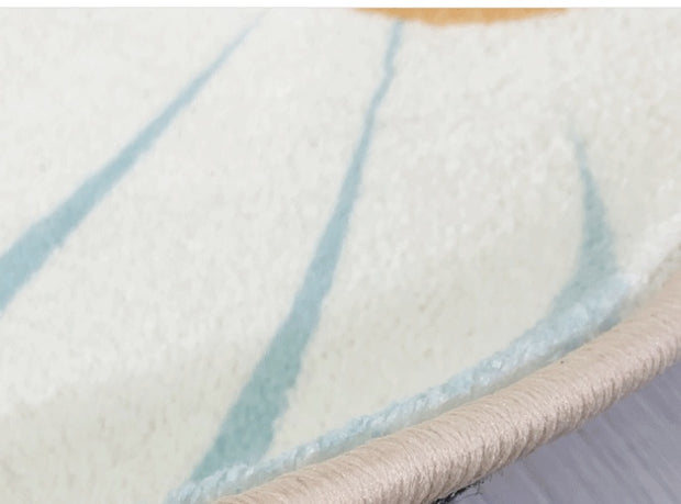 Cartoon Round Bedroom Rug - handmade 0