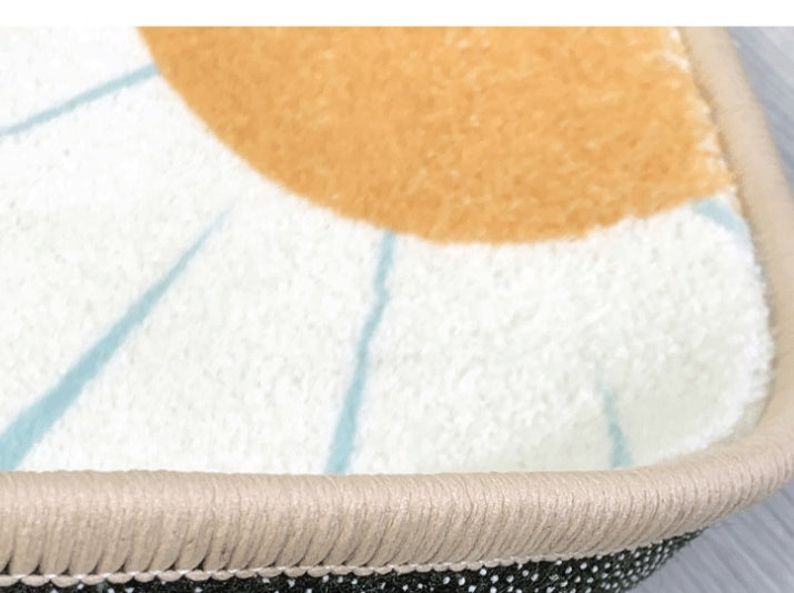 Cartoon Round Bedroom Rug - handmade 0