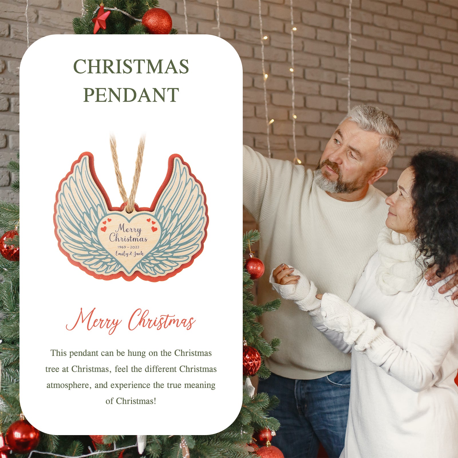 Personalised Christmas Name Ornament - handmade